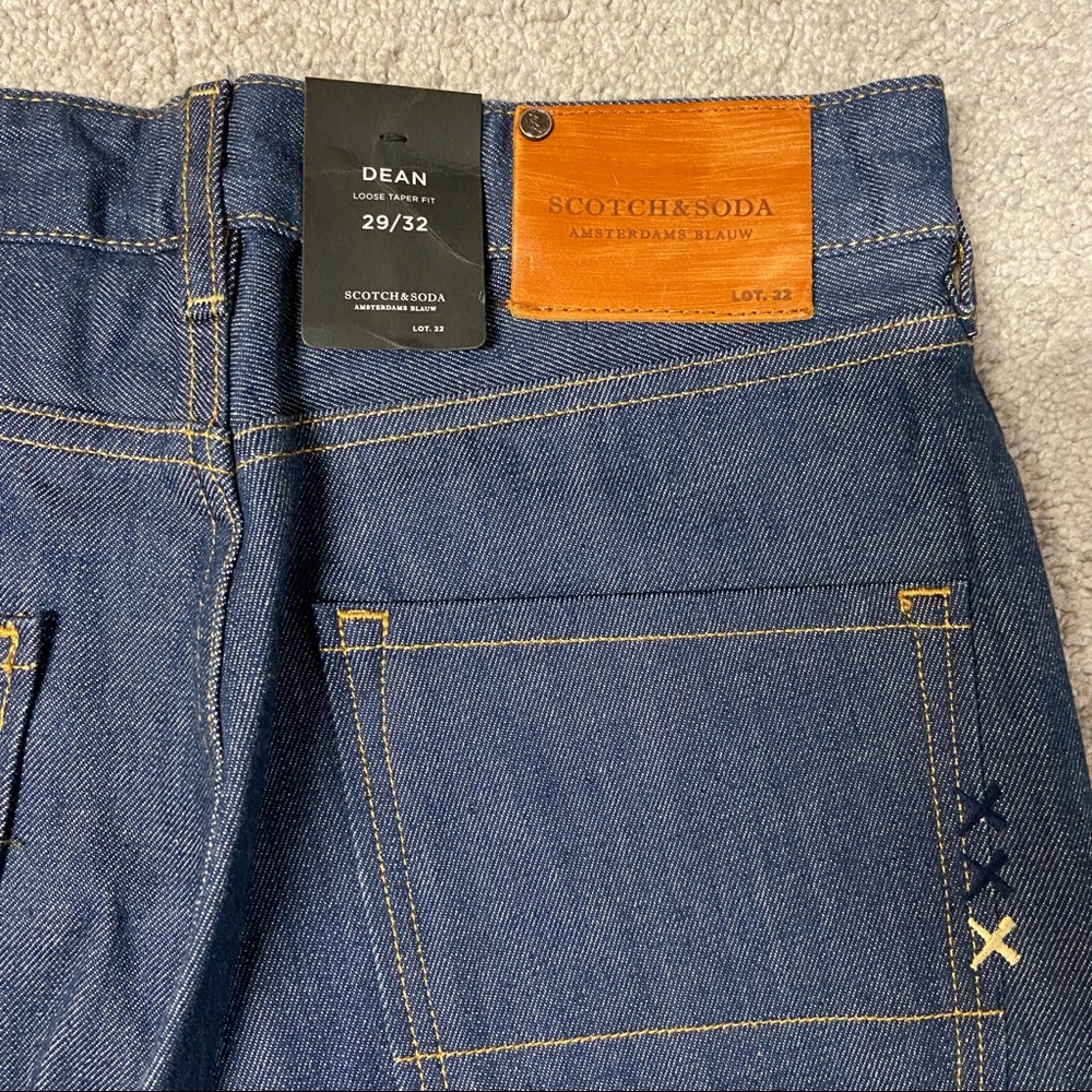 SOLD! New SCOTCH & SODA Men’s Lot 22 Dean Raw Italian Selvedge Loose Tapered Fit - Picture 11 of 14